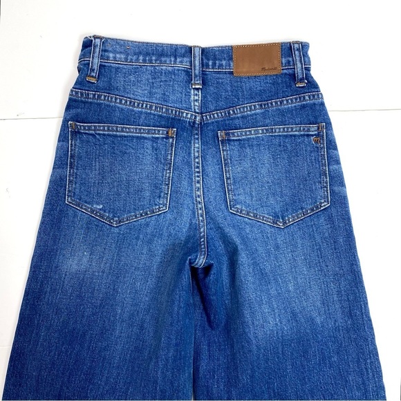 MADEWELL Wide Leg Crop High Rise Jeans in Frida Wash Size 24 Style G1612 - Picture 5 of 9